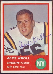 Autographed 1963 Fleer Alex Kroll