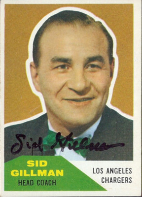 Autographed 1960 Fleer Sid Gillman