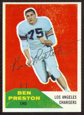 Autographed 1960 Fleer Ben Preston