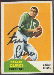 Autographed 1960 Fleer Fran Curci