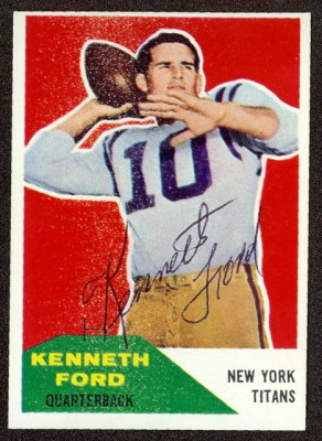 Autographed 1960 Fleer Kenneth Ford