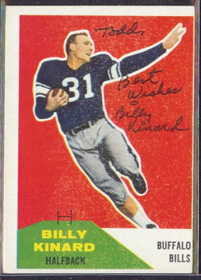 Autographed 1960 Fleer Billy Kinard