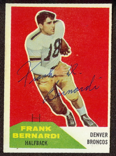 Autographed 1960 Fleer Frank Bernardi