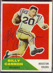 Autographed 1960 Fleer Billy Cannon