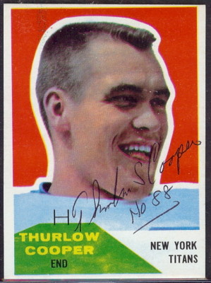 Autographed 1960 Fleer Thurlow Cooper