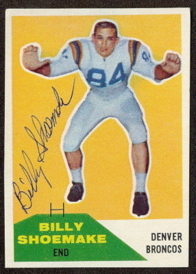 Autographed 1960 Fleer Billy Shoemake