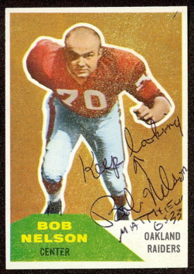 autographed 1960 fleer bob nelson