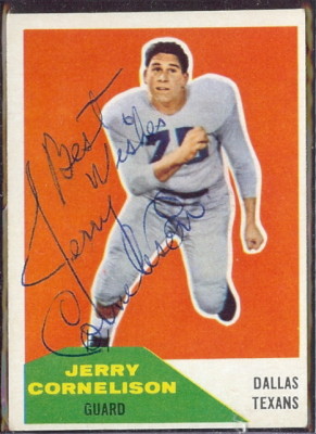 autographed 1960 fleer jerry cornelison