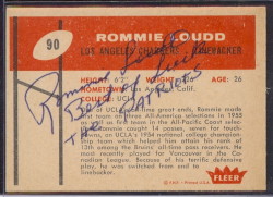 autographed 1960 fleer rommie Loudd