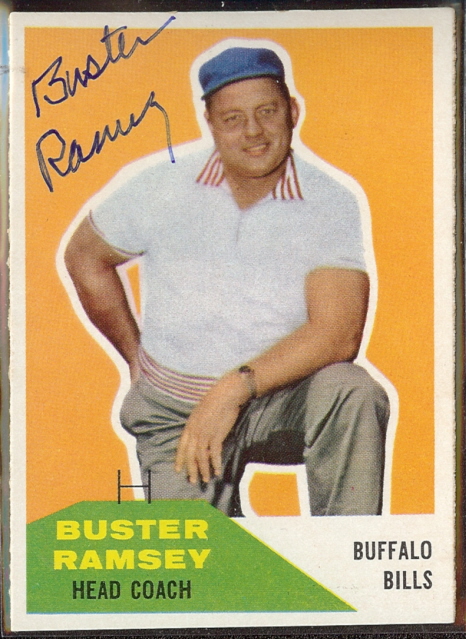 autographed 1960 fleer buster ramsey