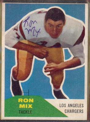 Autographed 1960 Fleer Ron Mix