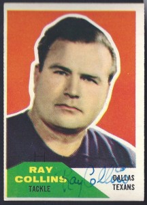 autographed 1960 fleer ray collins