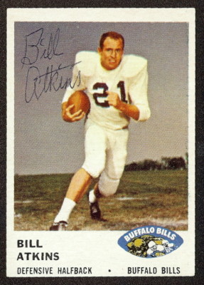 autographed 1961 fleer bill atkins
