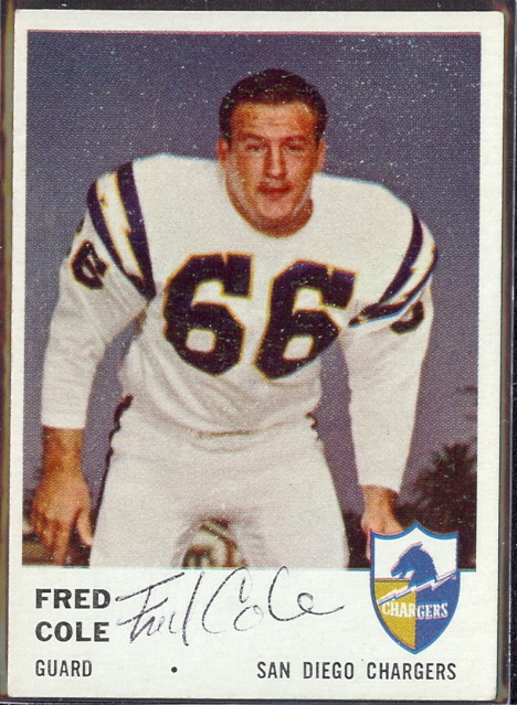 autographed 1961 fleer fred cole