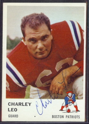 autographed 1961 fleer charley leo