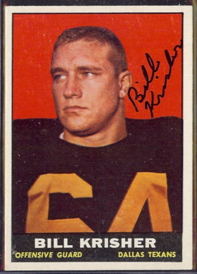 autographed 1961 topps bill krisher