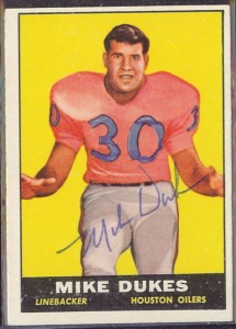 autographed 1961 topps mike dukes