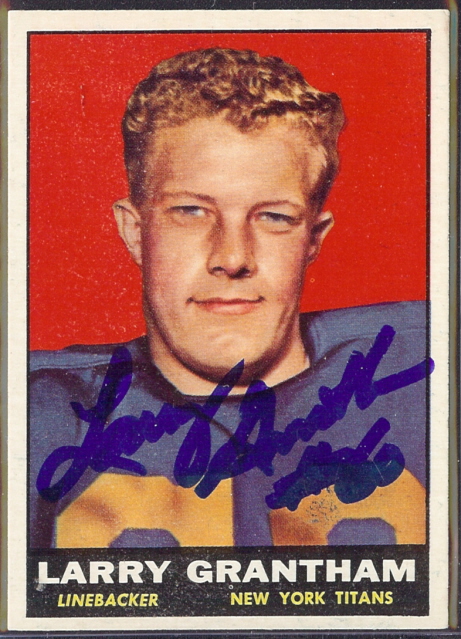 autographed 1961 topps larry grantham