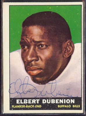 autographed 1961 topps elbert dubenion