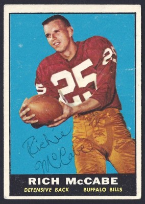 autographed 1961 topps richie mccabe