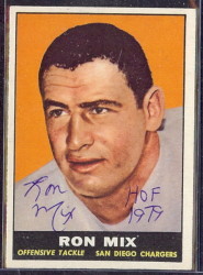autographed 1961 topps ron mix