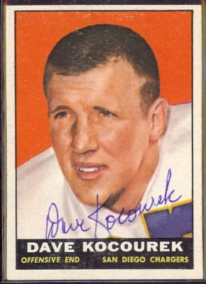 autographed 1961 topps dave kocourek