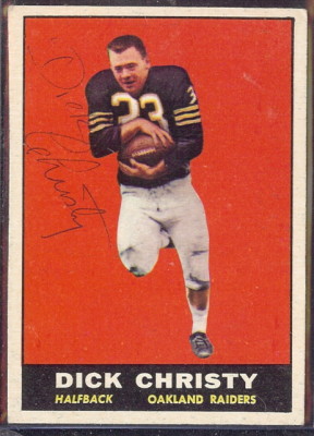 autographed 1961 topps dick christy