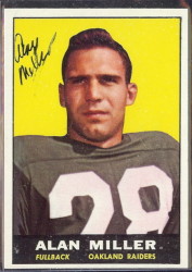 autographed 1961 topps alan miller