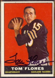 autographed 1961 topps tom flores