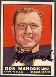 autographed 1961 topps don manoukian