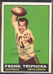 autographed 1961 topps frank tripucka