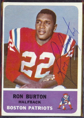 autographed 1962 fleer ron burton