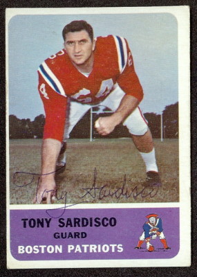 autographed 1962 fleer tony sardisco