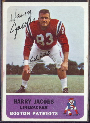 autographed 1962 fleer harry jacobs
