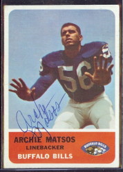 autographed 1962 fleer archie matsos