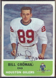 autographed 1962 fleer bill groman