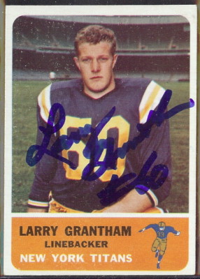 autographed 1962 fleer larry grantham