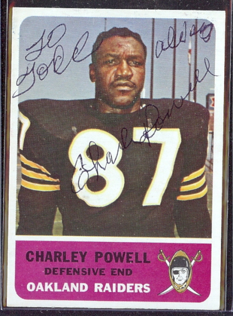 autographed 1962 fleer charley powell