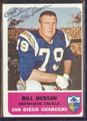 autographed 1962 fleer bill hudson