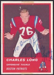 autographed 1963 fleer charles long