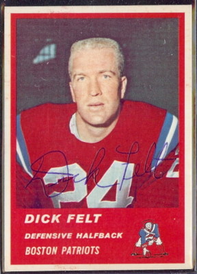 Autographed 1963 Fleer Dick Felt