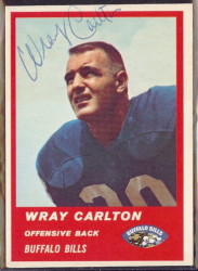 Autographed 1963 Fleer Wray Carlton