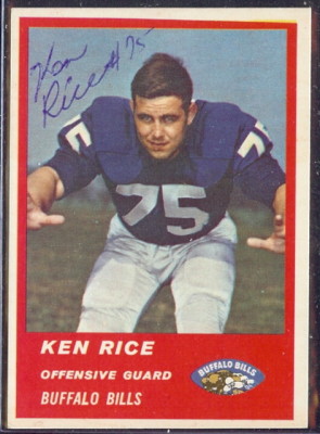 Autographed 1963 Fleer Ken Rice