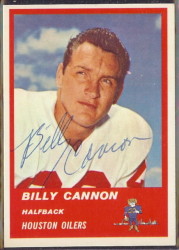 Autographed 1963 Fleer Billy Cannon