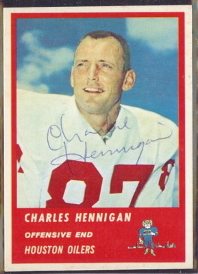 Autographed 1963 Fleer Charles Hennigan
