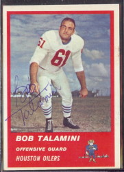Autographed 1963 Fleer Bob Talamini