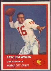 Autographed 1963 Fleer Len Dawson