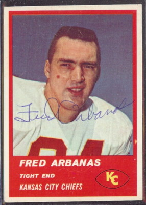Autographed 1963 Fleer Fred Arbanas