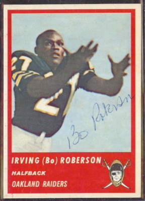 Autographed 1963 Fleer Irving (Bo) Roberson