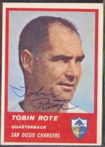Autographed 1963 Fleer Tobin Rote